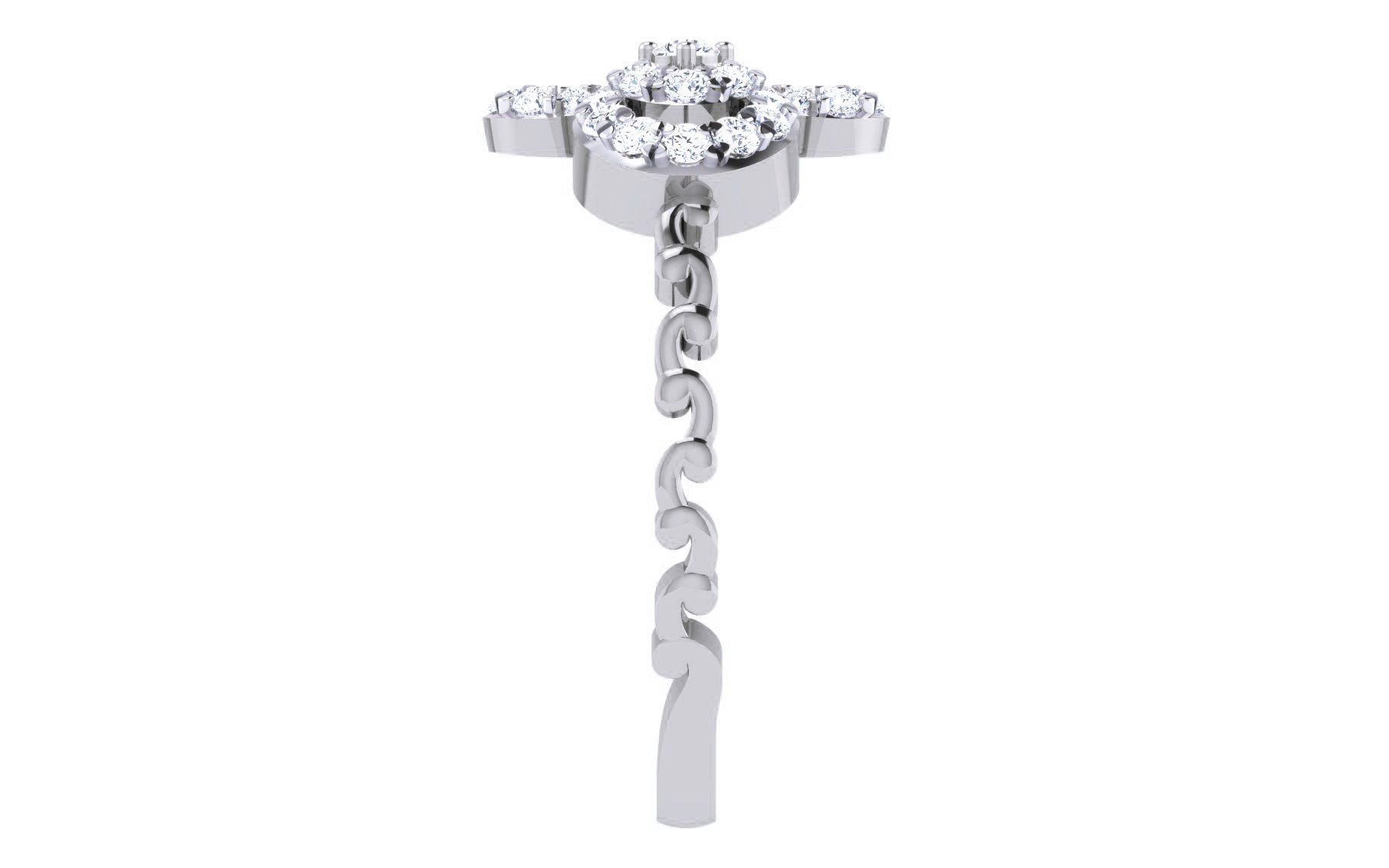 Ultra light wt Women Ring 3dm stl renders details 3D print model_8