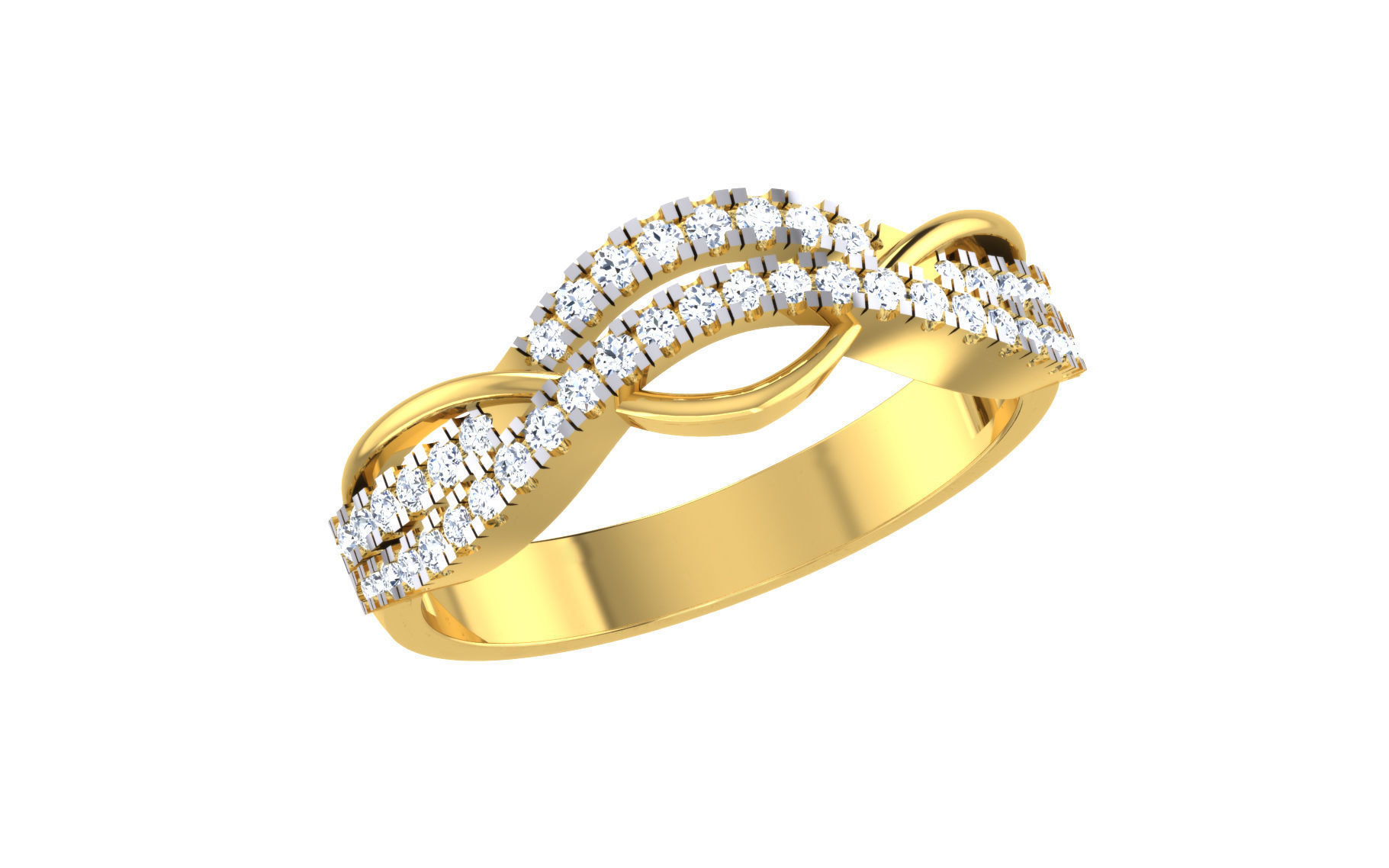 Ultra light wt Women Ring 3dm stl renders details 3D print model_1
