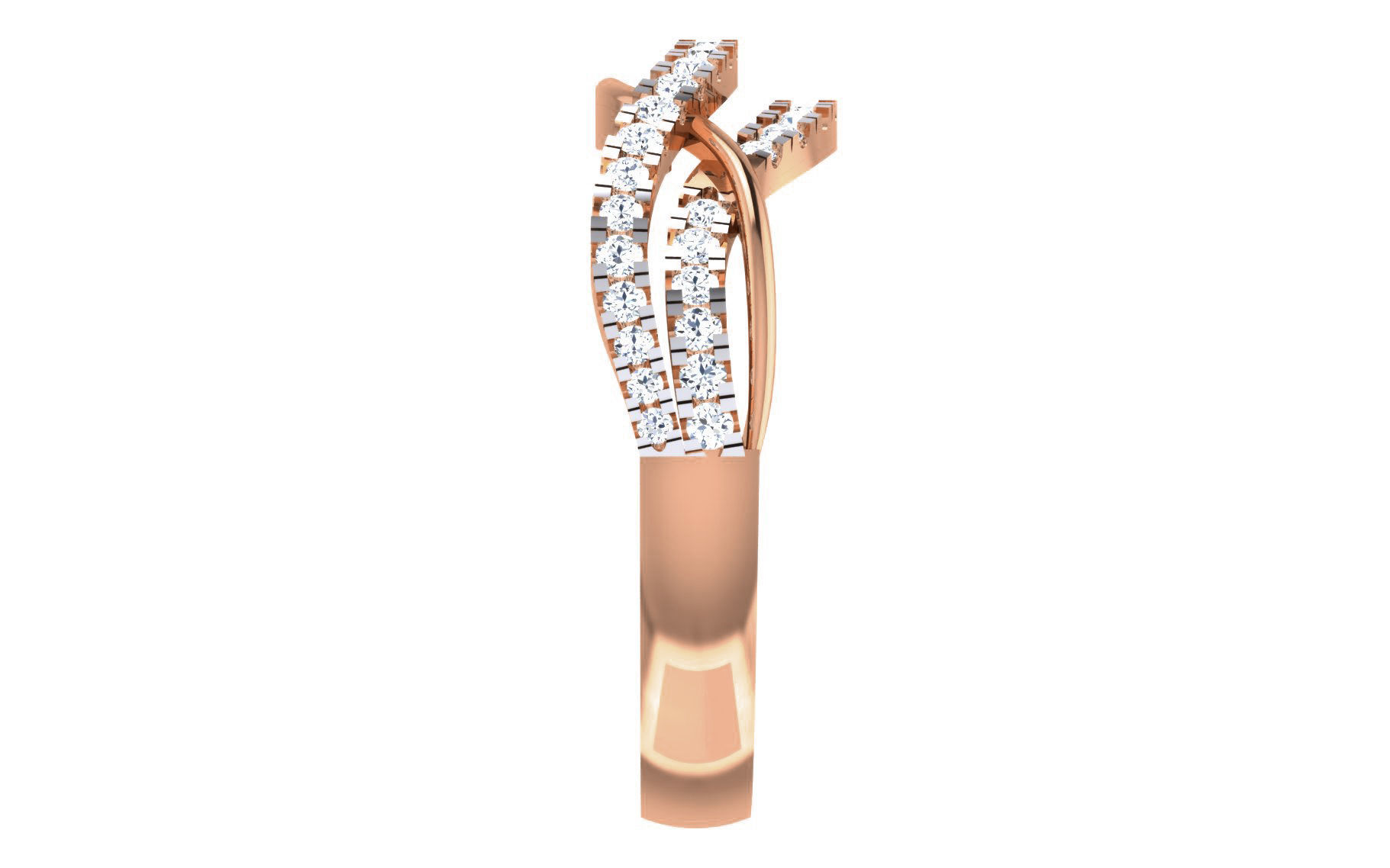 Ultra light wt Women Ring 3dm stl renders details 3D print model_9