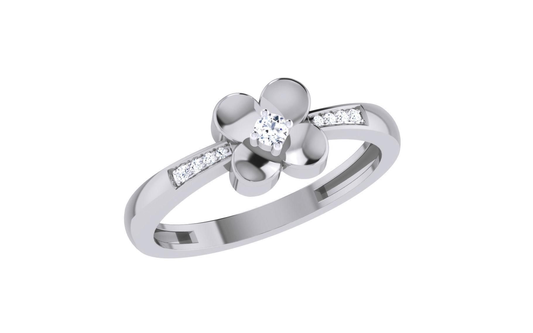 Ultra light wt Women Ring 3dm stl renders details 3D print model_2