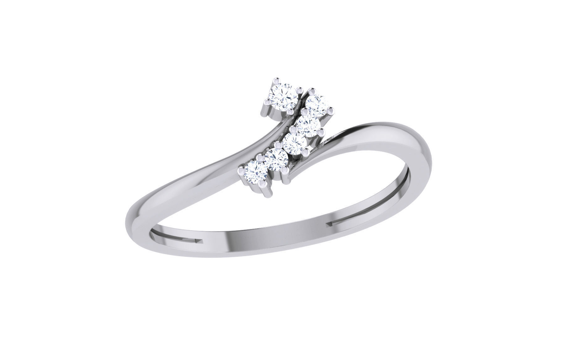 Ultra light wt Women Ring 3dm stl renders details 3D print model_1