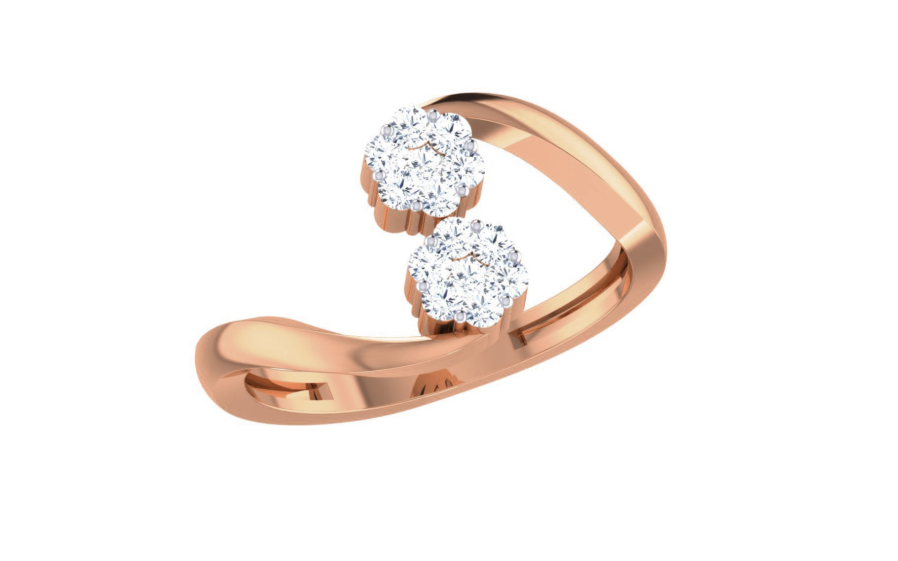 Ultra light wt Women Ring 3dm stl renders details 3D print model_2