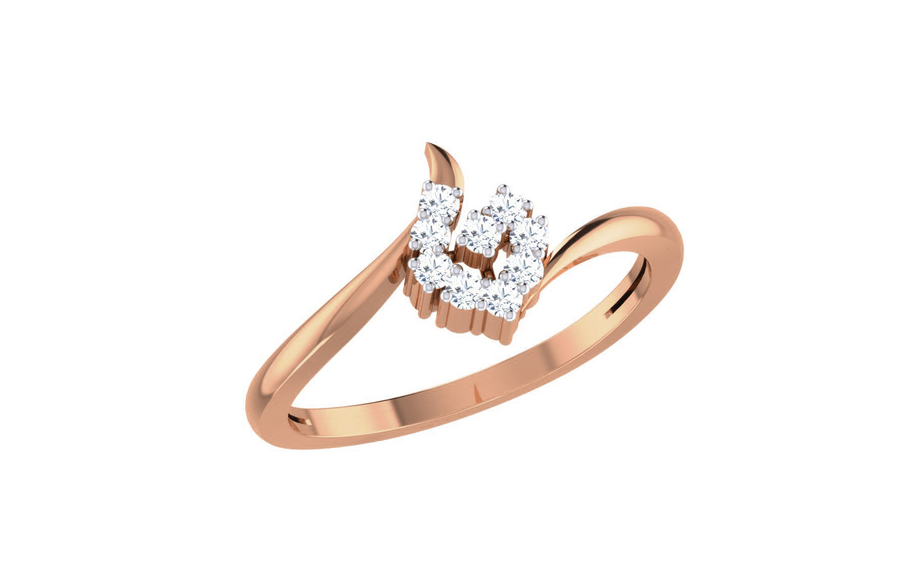 Ultra light wt Women Ring 3dm stl renders details 3D print model_2