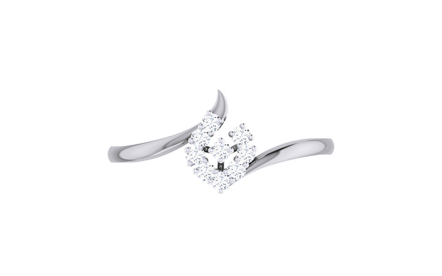 Ultra light wt Women Ring 3dm stl renders details 3D print model_1