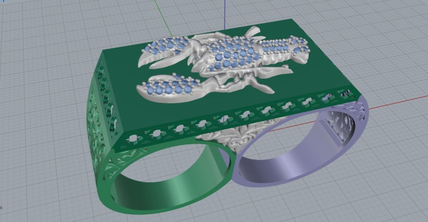 cancer ring 3D print model_11