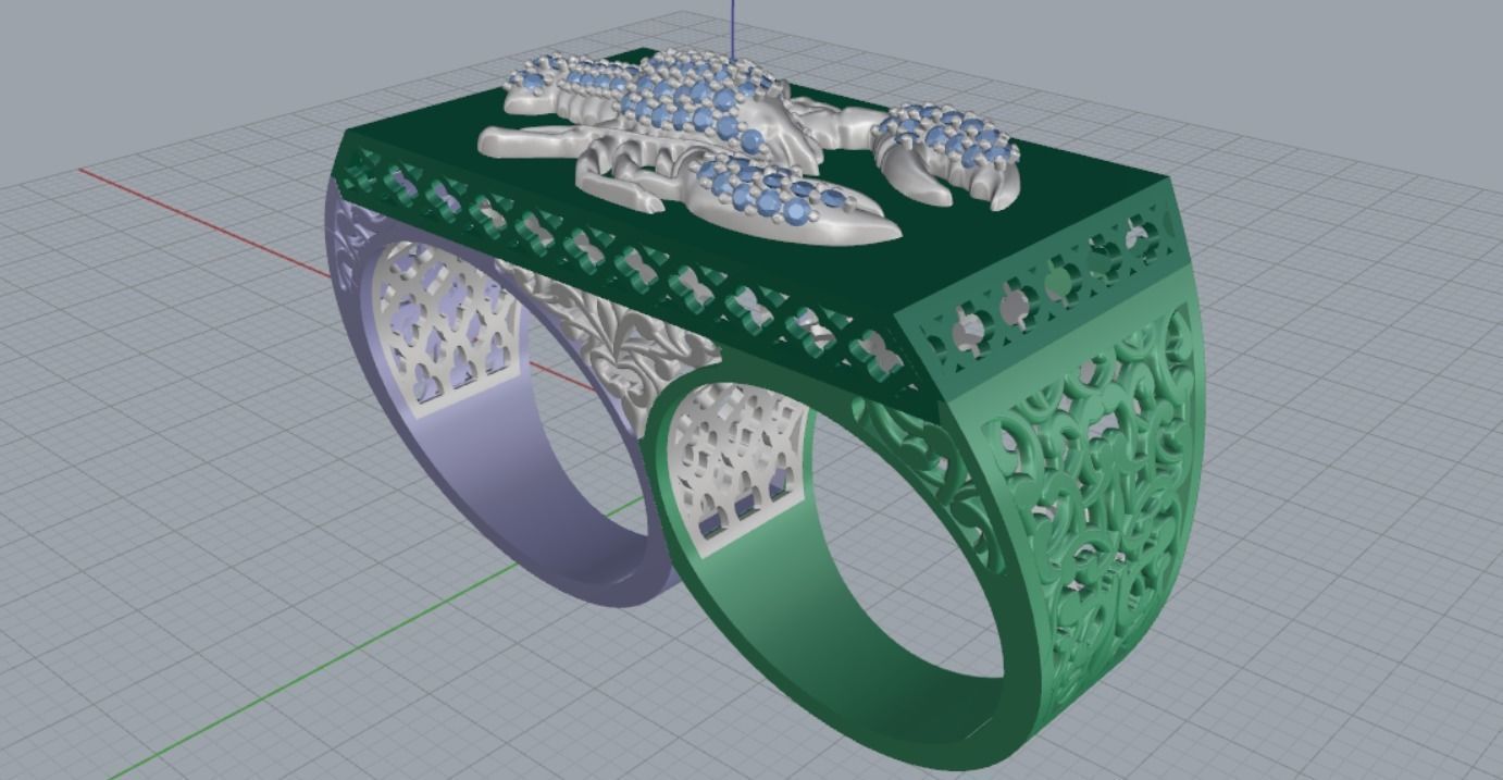 cancer ring 3D print model_7