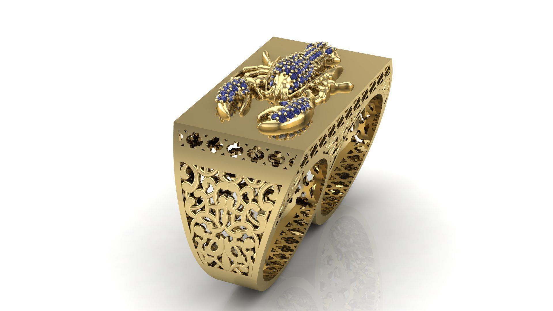 cancer ring 3D print model_2