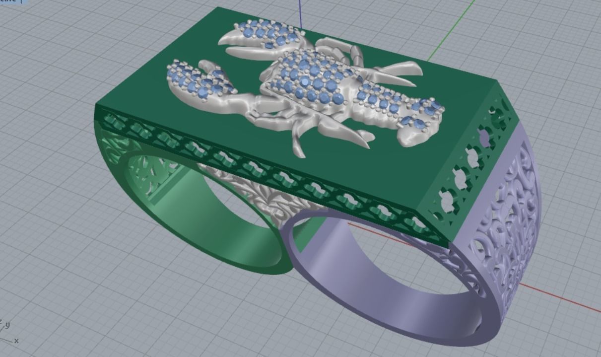 cancer ring 3D print model_15