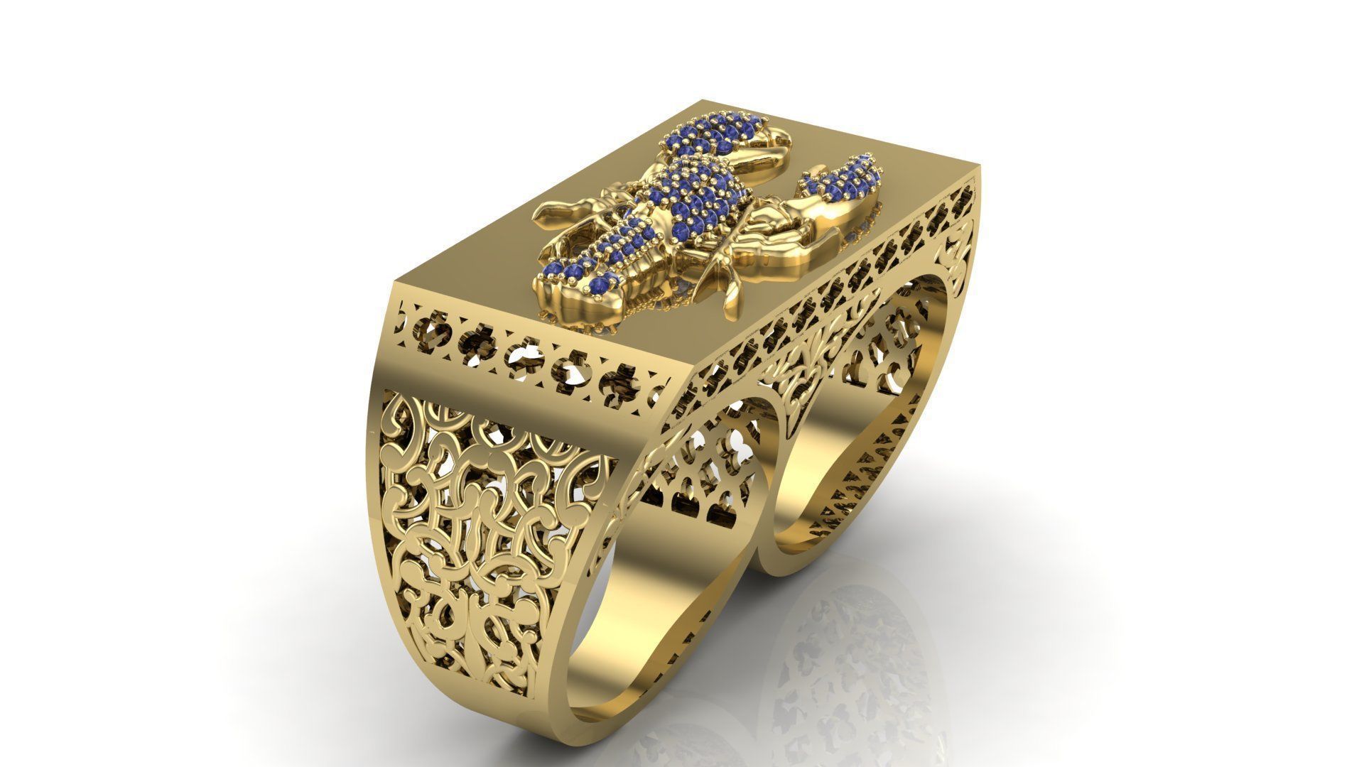 cancer ring 3D print model_3