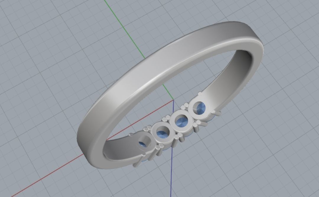 Solitair Ring 3D print model_11