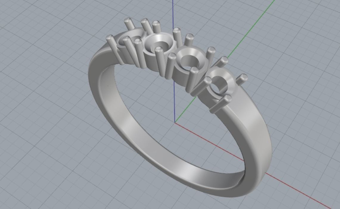Solitair Ring 3D print model_9