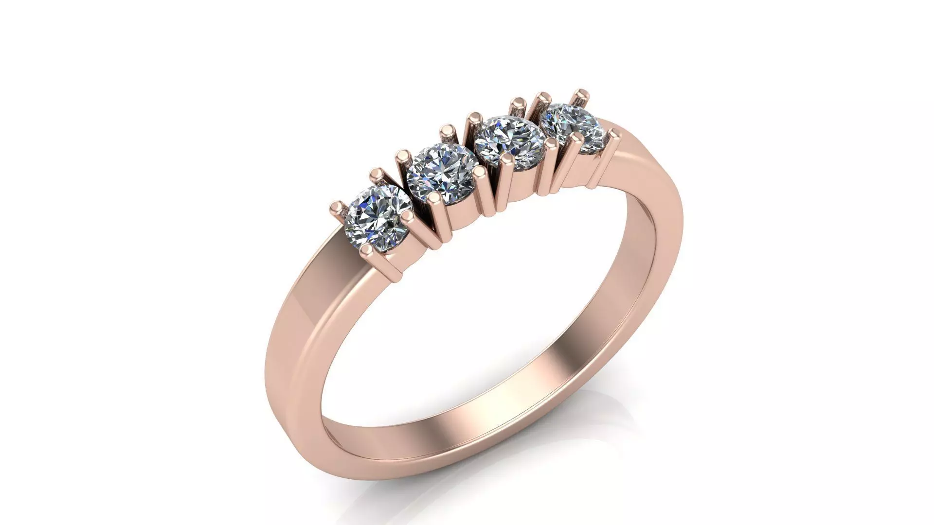 Solitair Ring 3D print model_0