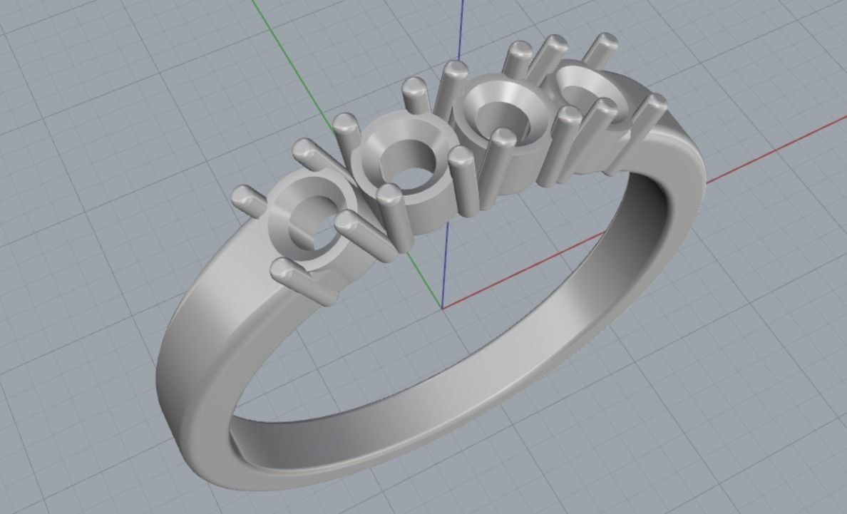 Solitair Ring 3D print model_8