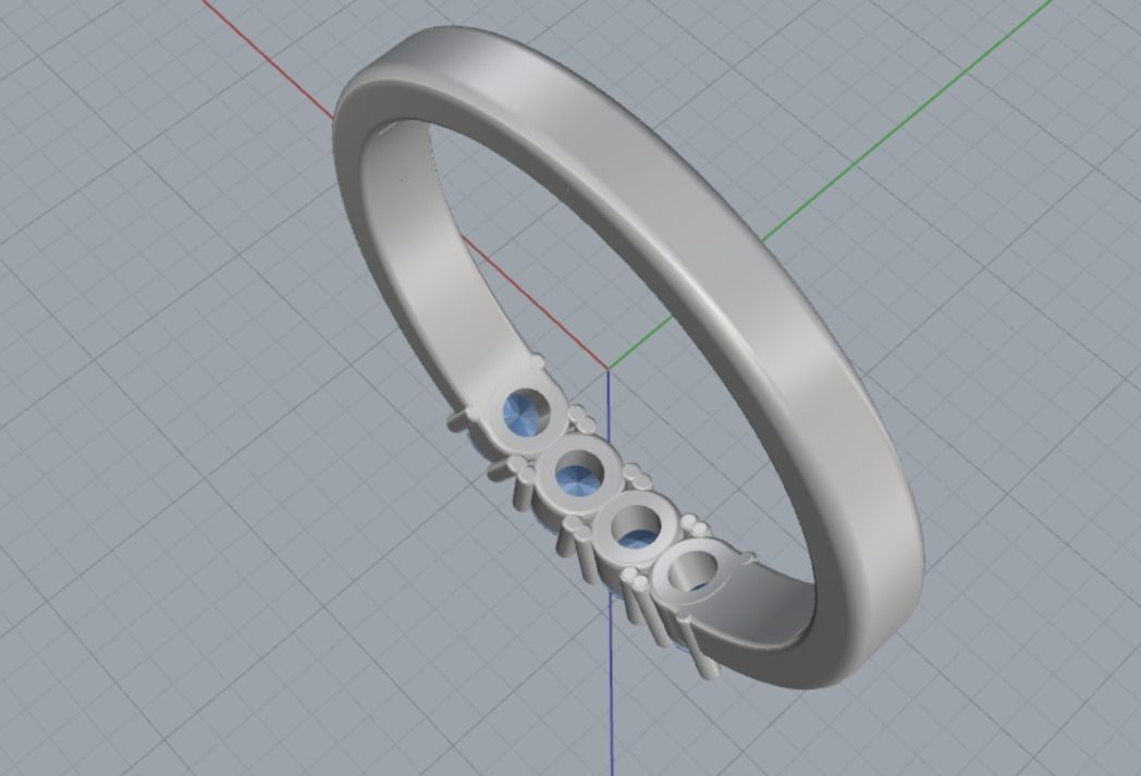 Solitair Ring 3D print model_13