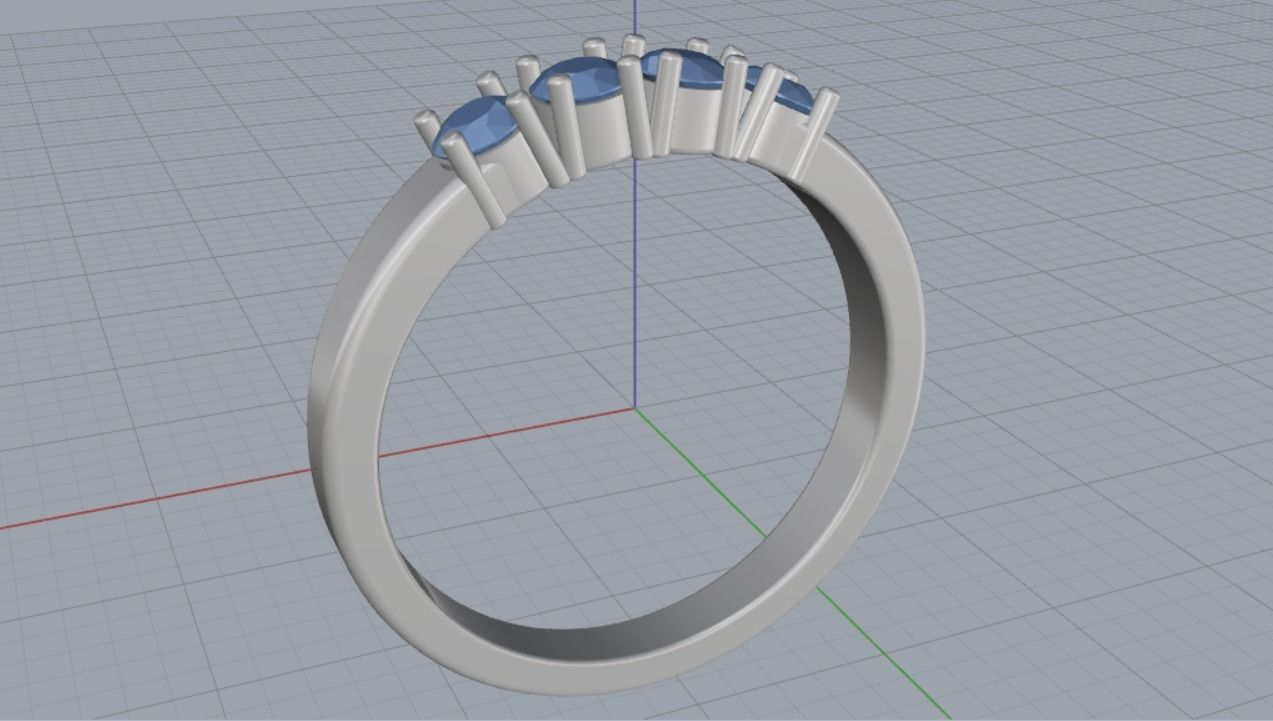 Solitair Ring 3D print model_10