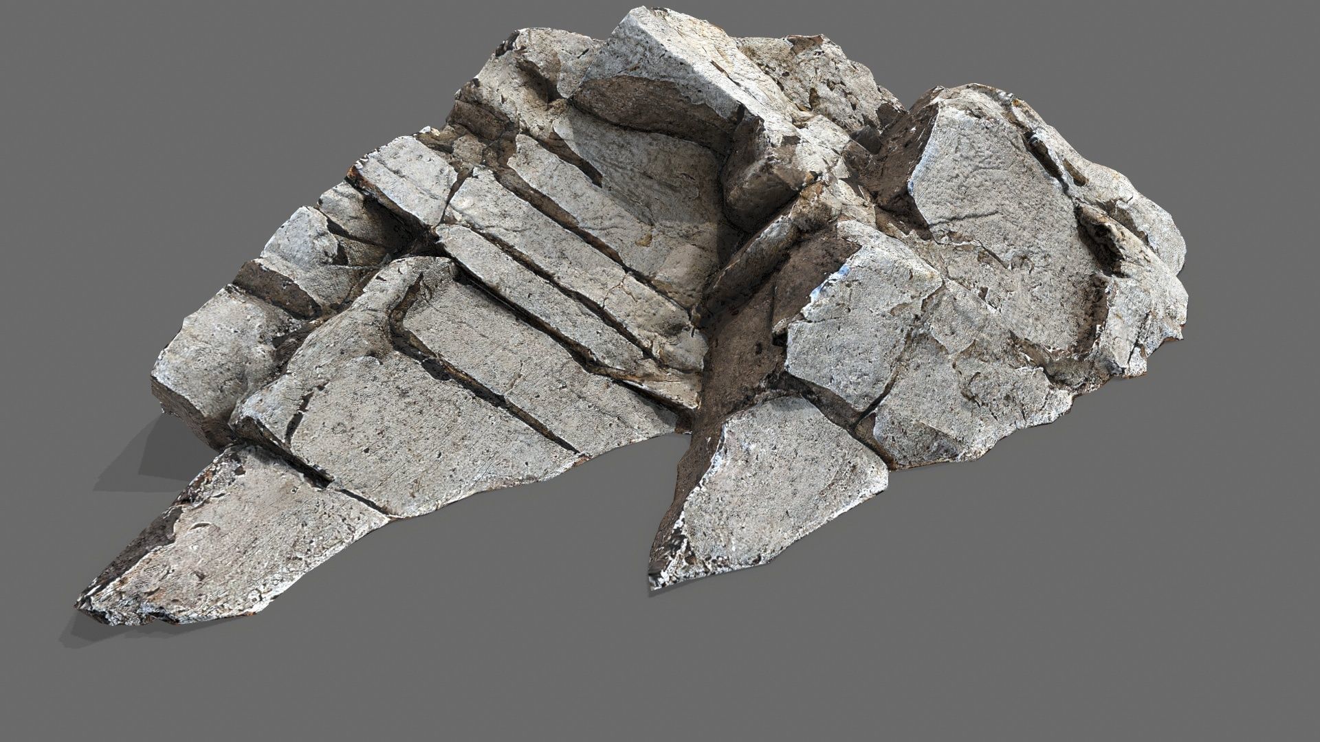 desert rocks Low-poly 3D model_16