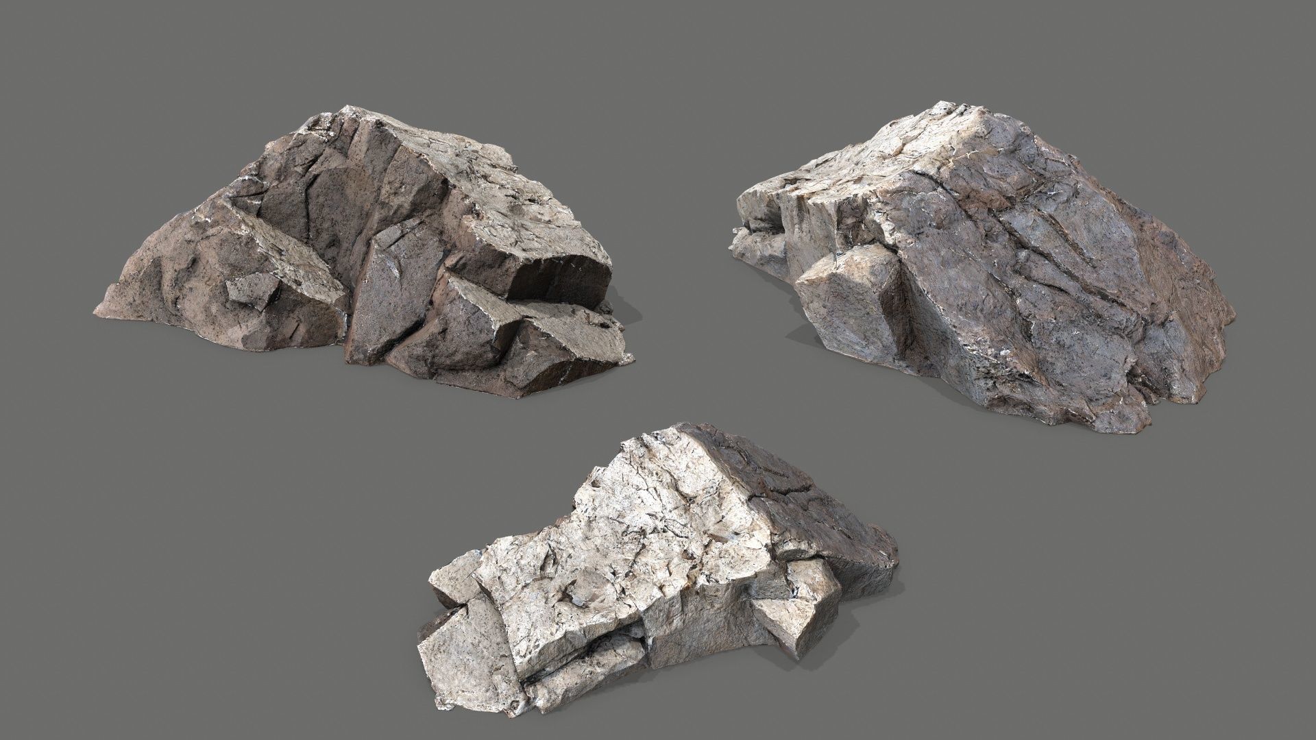 desert rocks Low-poly 3D model_7