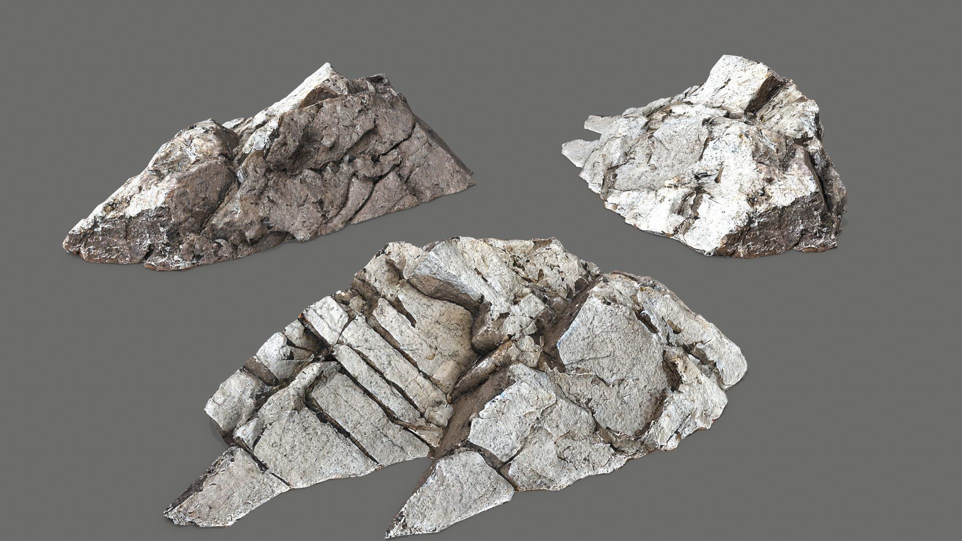 desert rocks Low-poly 3D model_6
