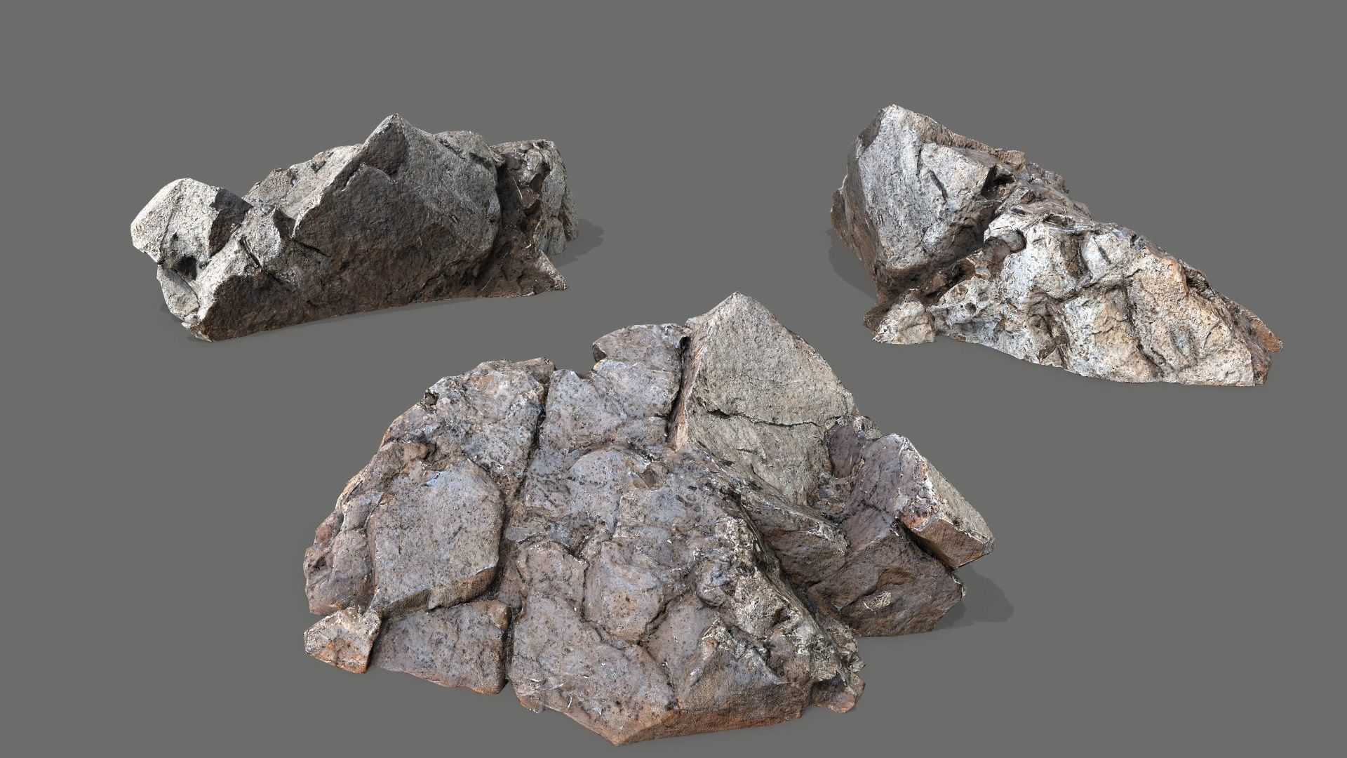 desert rocks Low-poly 3D model_5