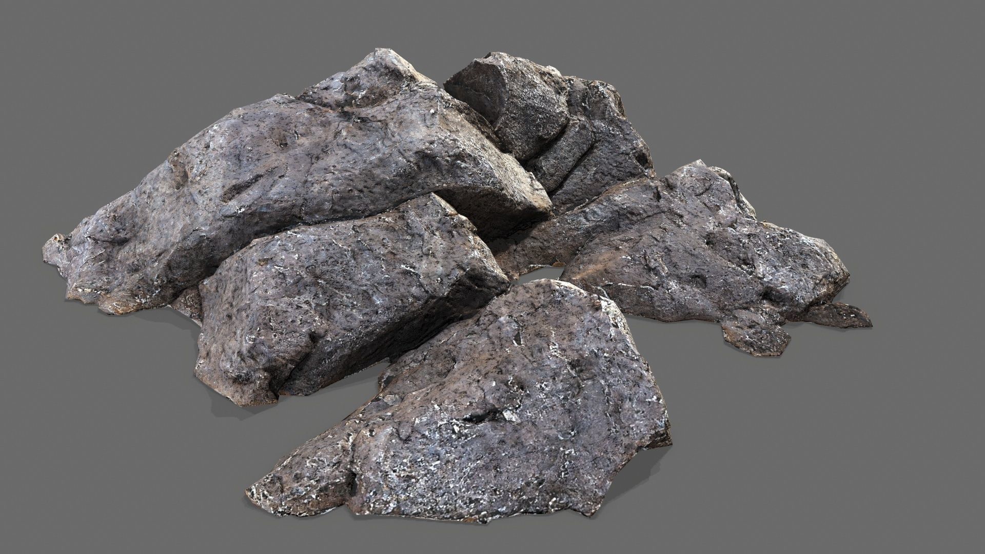 desert rocks Low-poly 3D model_13