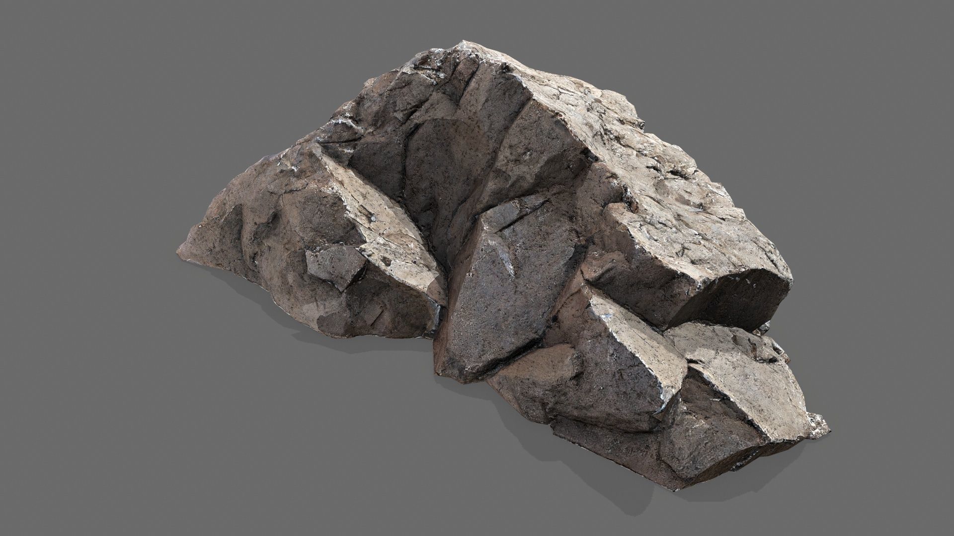 desert rocks Low-poly 3D model_17