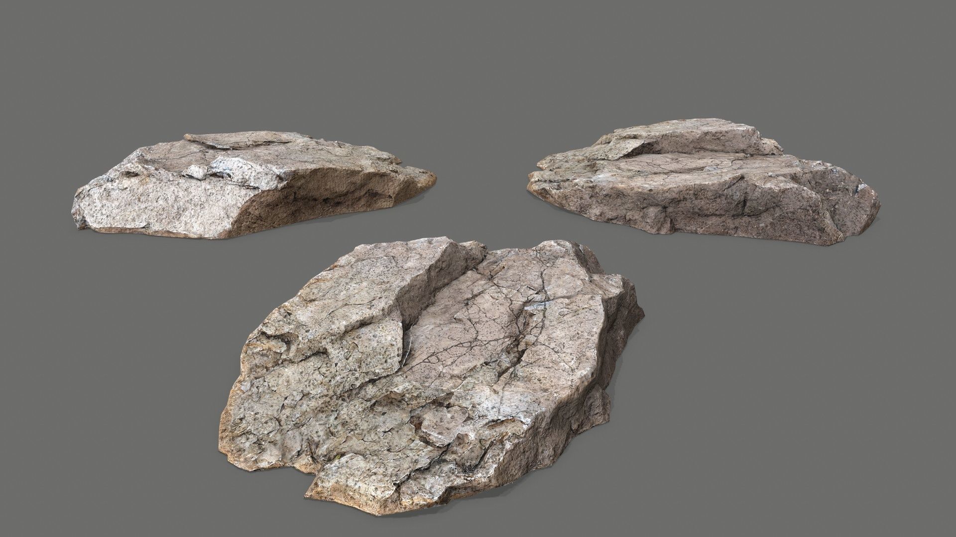 desert rocks Low-poly 3D model_10