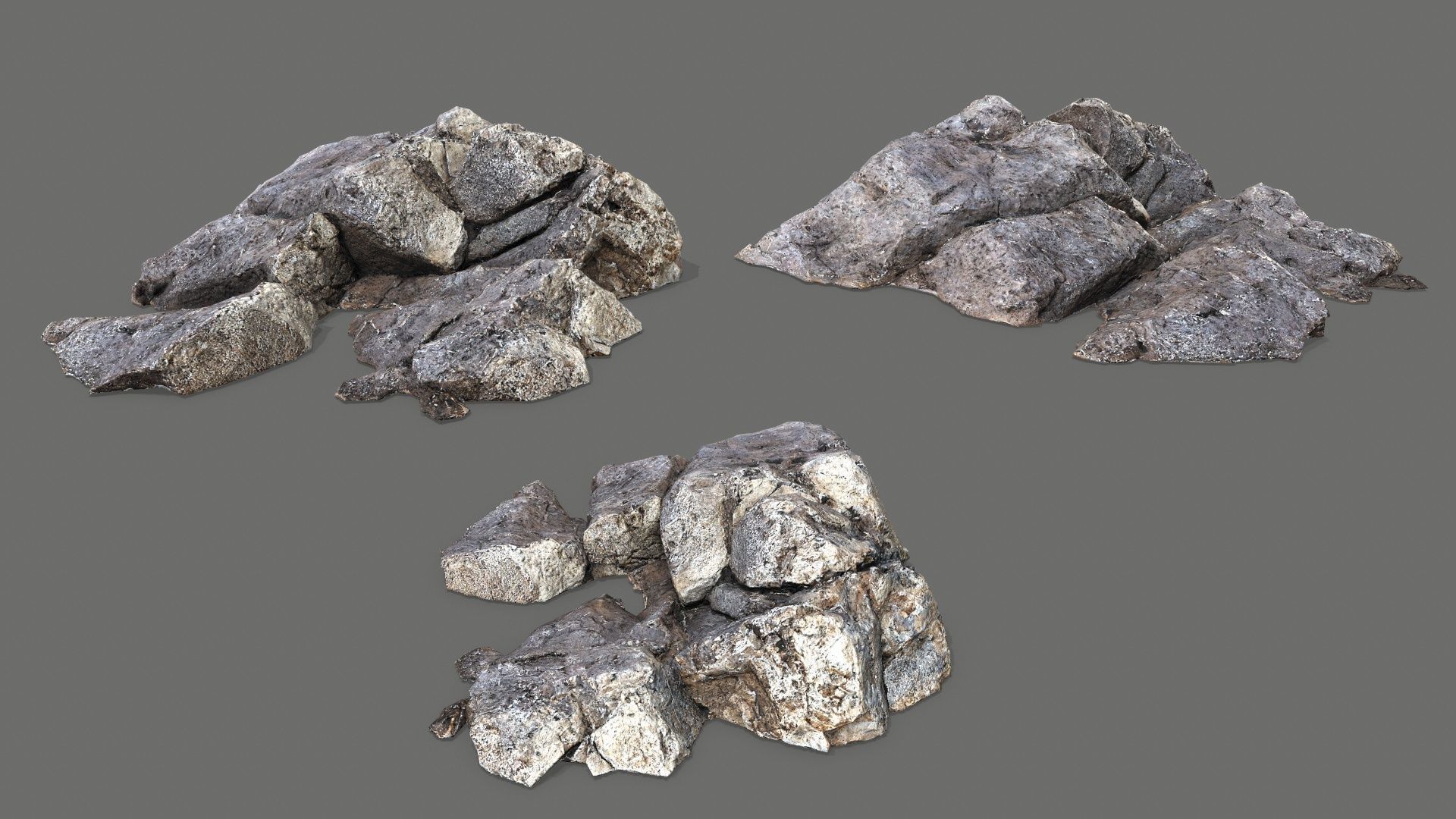 desert rocks Low-poly 3D model_3