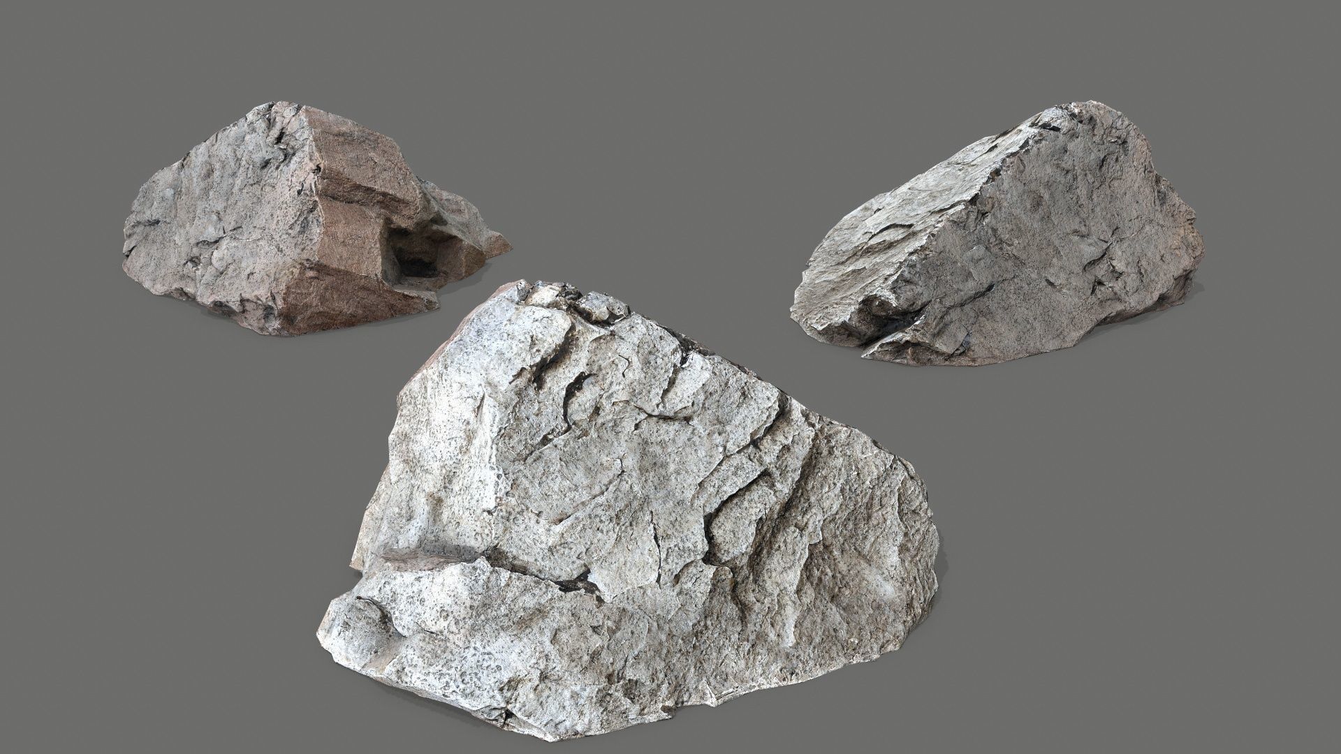 desert rocks Low-poly 3D model_8