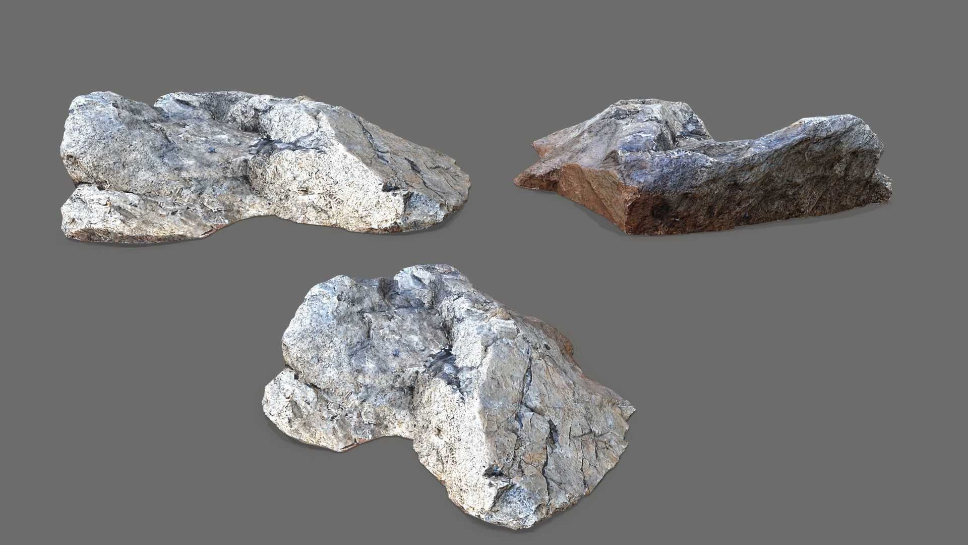 desert rocks Low-poly 3D model_4