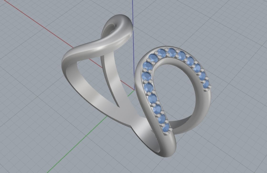 beautiful ring 3D print model_9