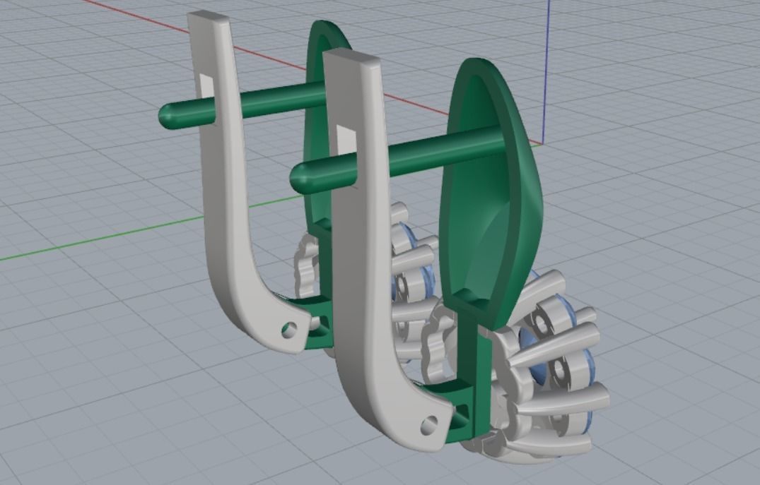 earrings with stones 3D print model_11