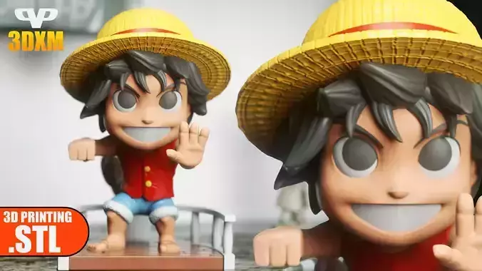 Luffy Chibi STL for 3D Printing 3DXM ChibiSTL