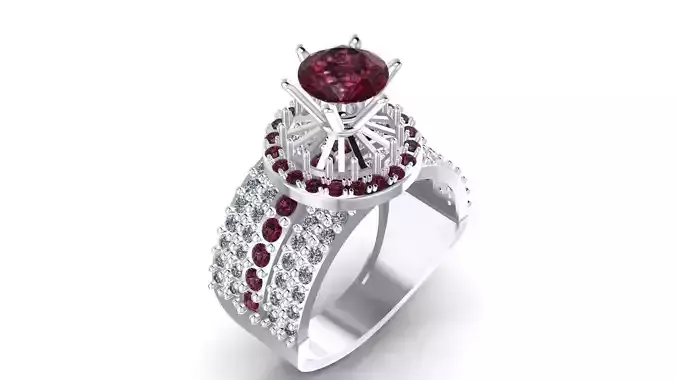 SOLITAIRE DIAMOND RING 3D MODEL