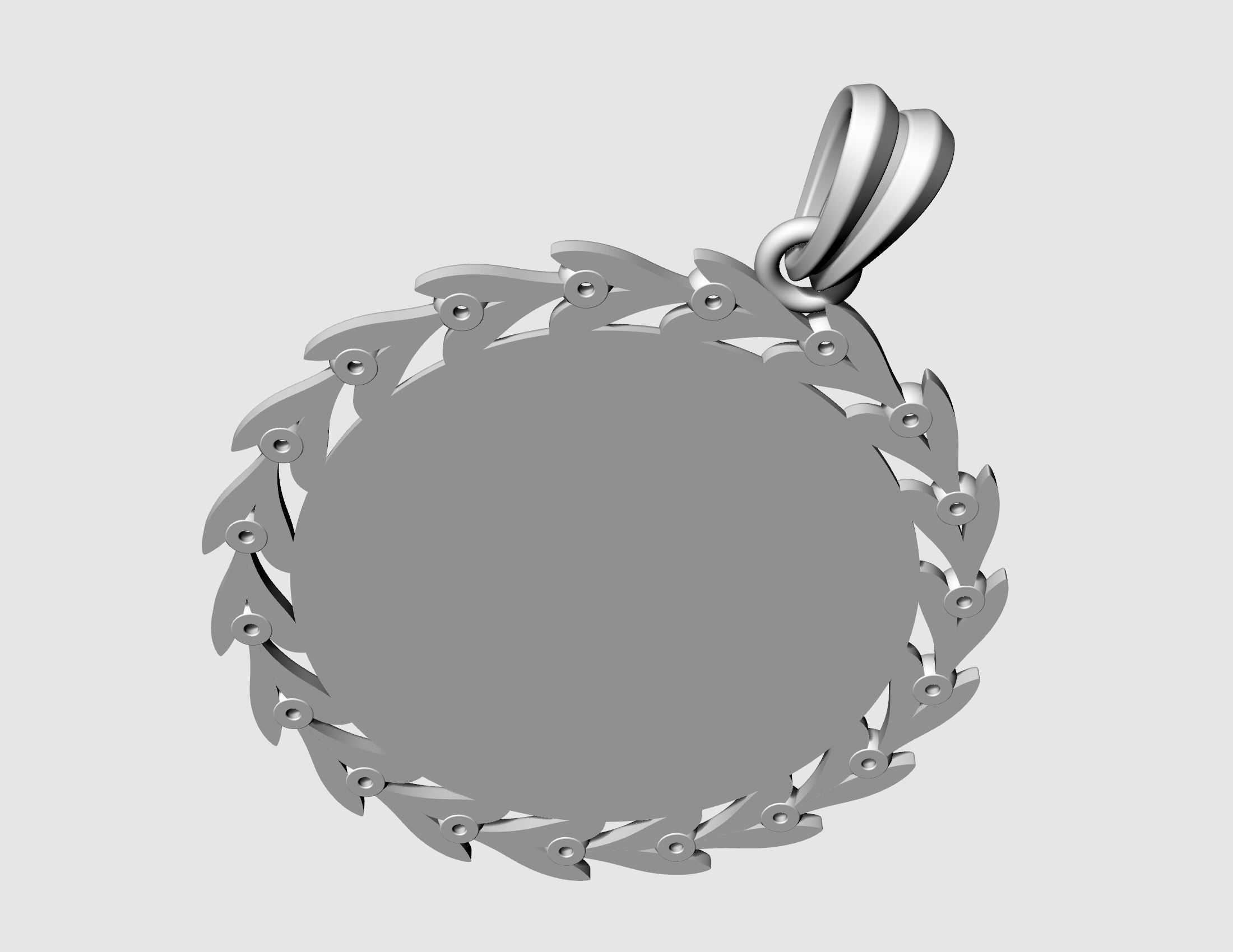 Wedding pendant 3D print model_7