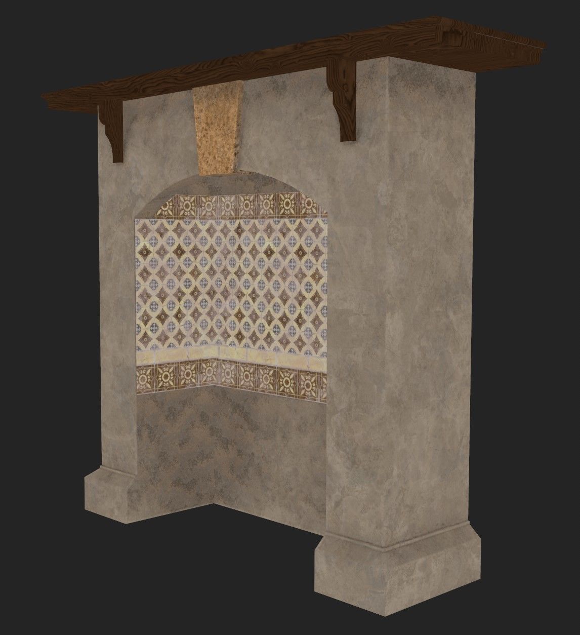 Stove Alcove 3D model_4