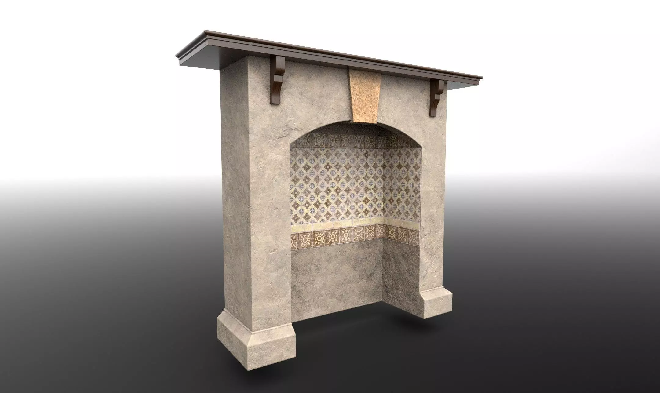 Stove Alcove 3D model_0
