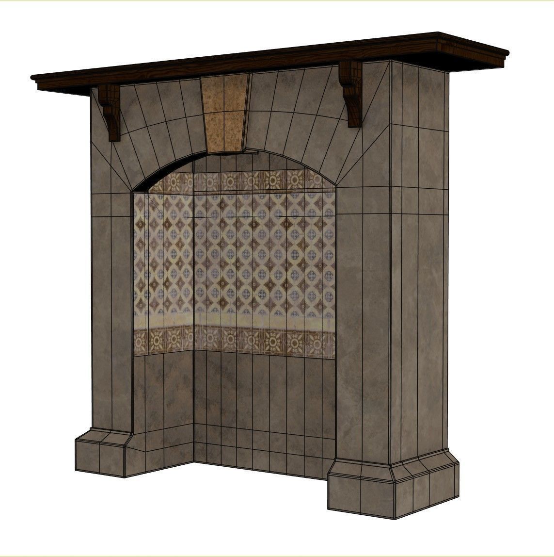 Stove Alcove 3D model_6