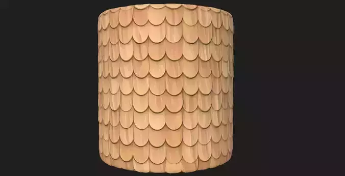 Wooden roof seamless PBR material  Texture