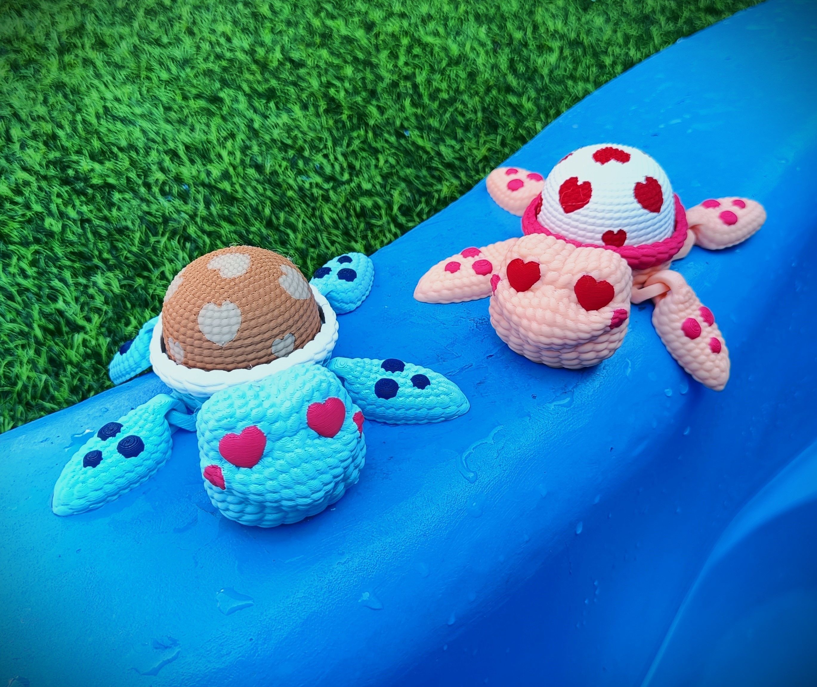 Collection Valentines Day - multicolor knitted container 3D print model_26