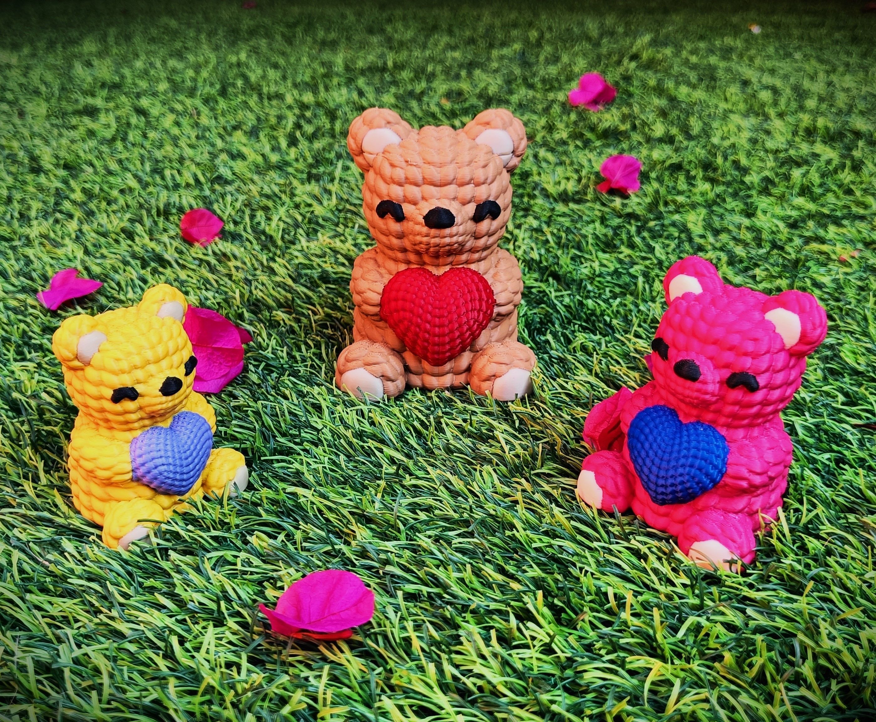 Collection Valentines Day - multicolor knitted container 3D print model_8