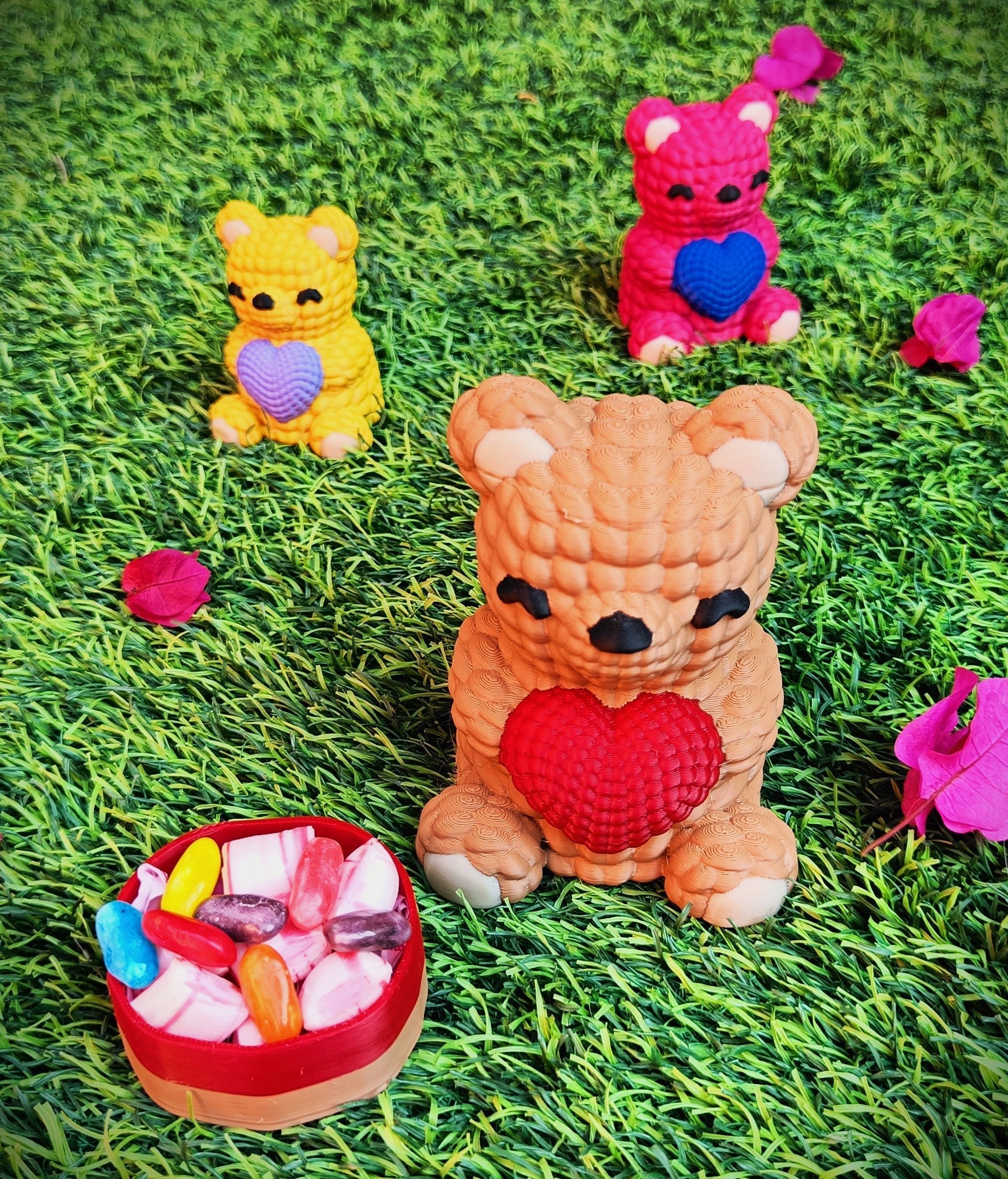 Collection Valentines Day - multicolor knitted container 3D print model_9