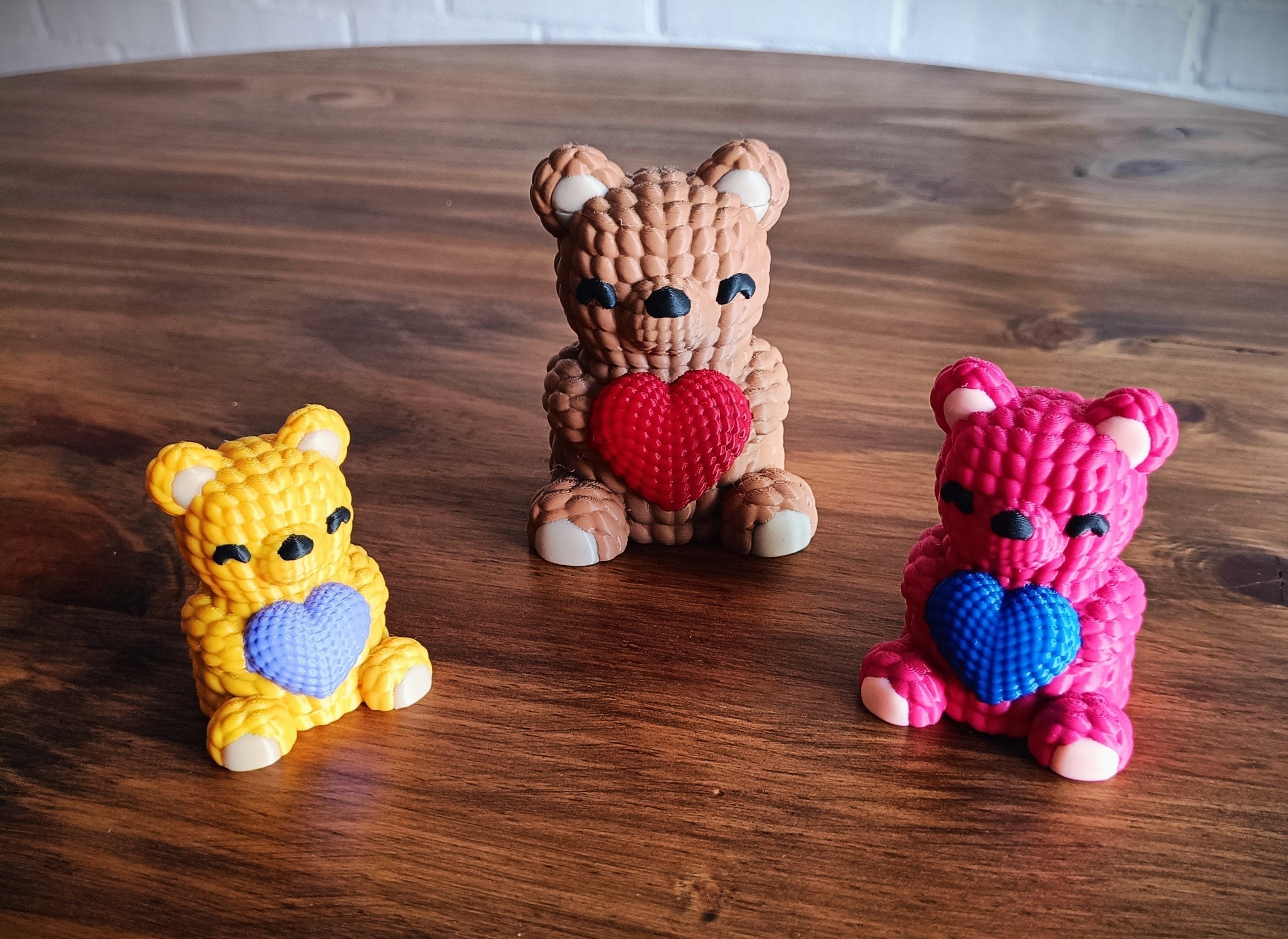 Collection Valentines Day - multicolor knitted container 3D print model_4