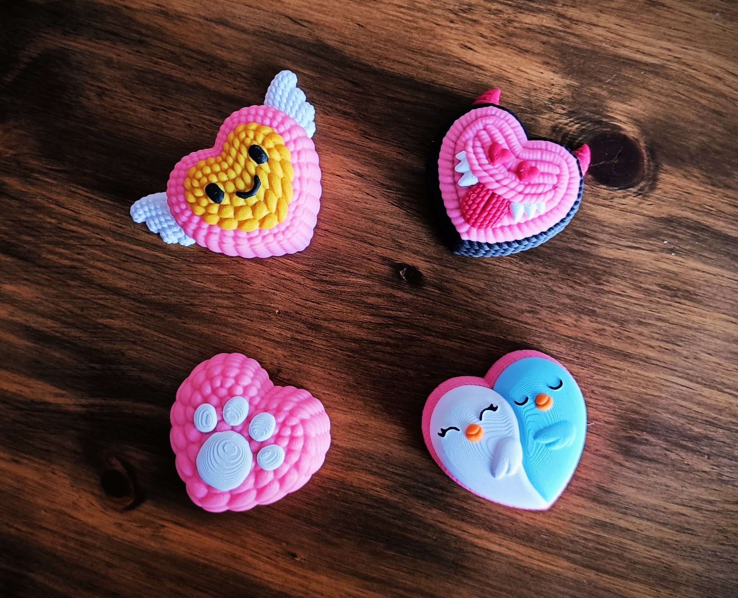 Collection Valentines Day - multicolor knitted container 3D print model_2