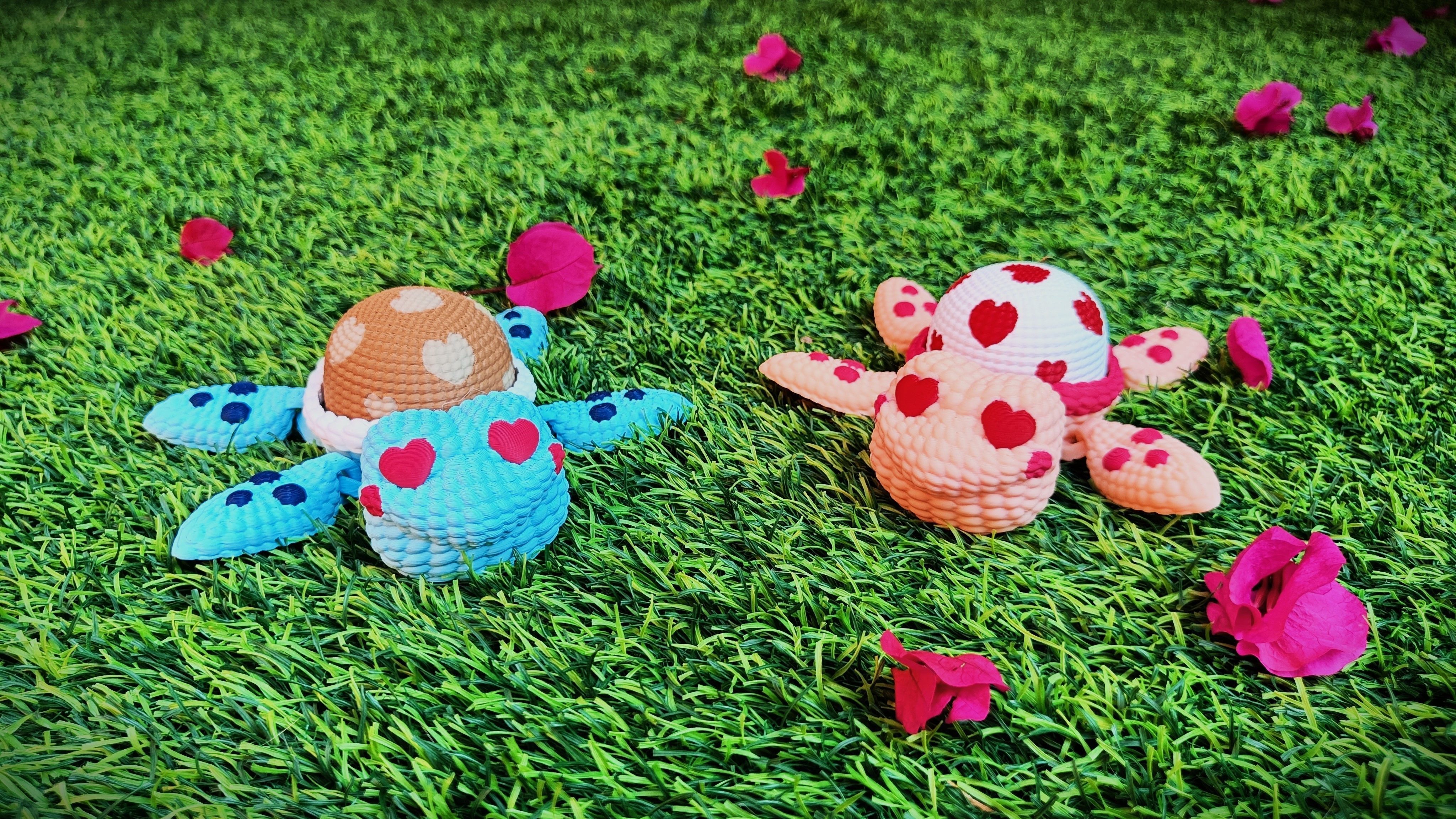 Collection Valentines Day - multicolor knitted container 3D print model_29