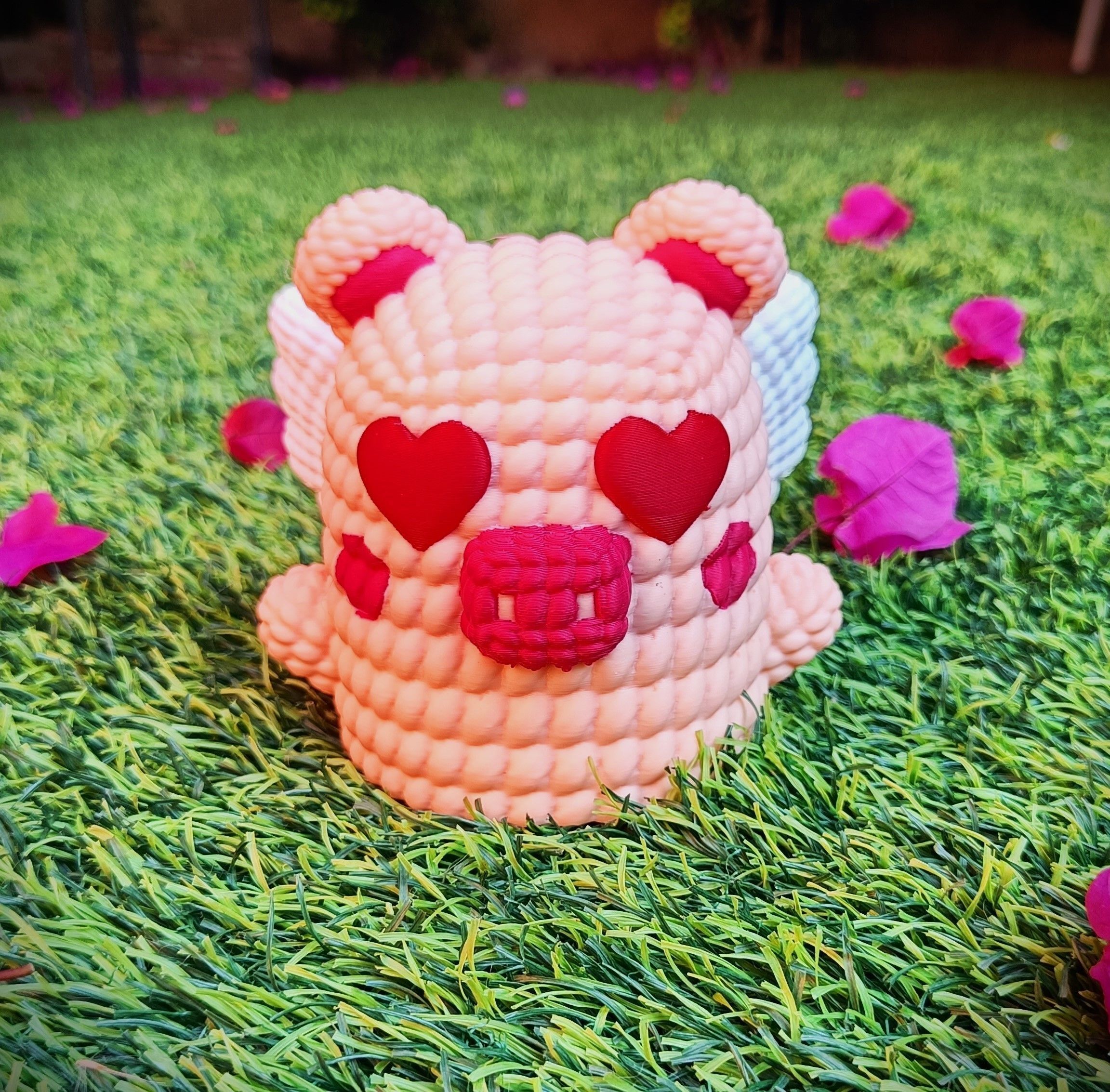 Collection Valentines Day - multicolor knitted container 3D print model_18