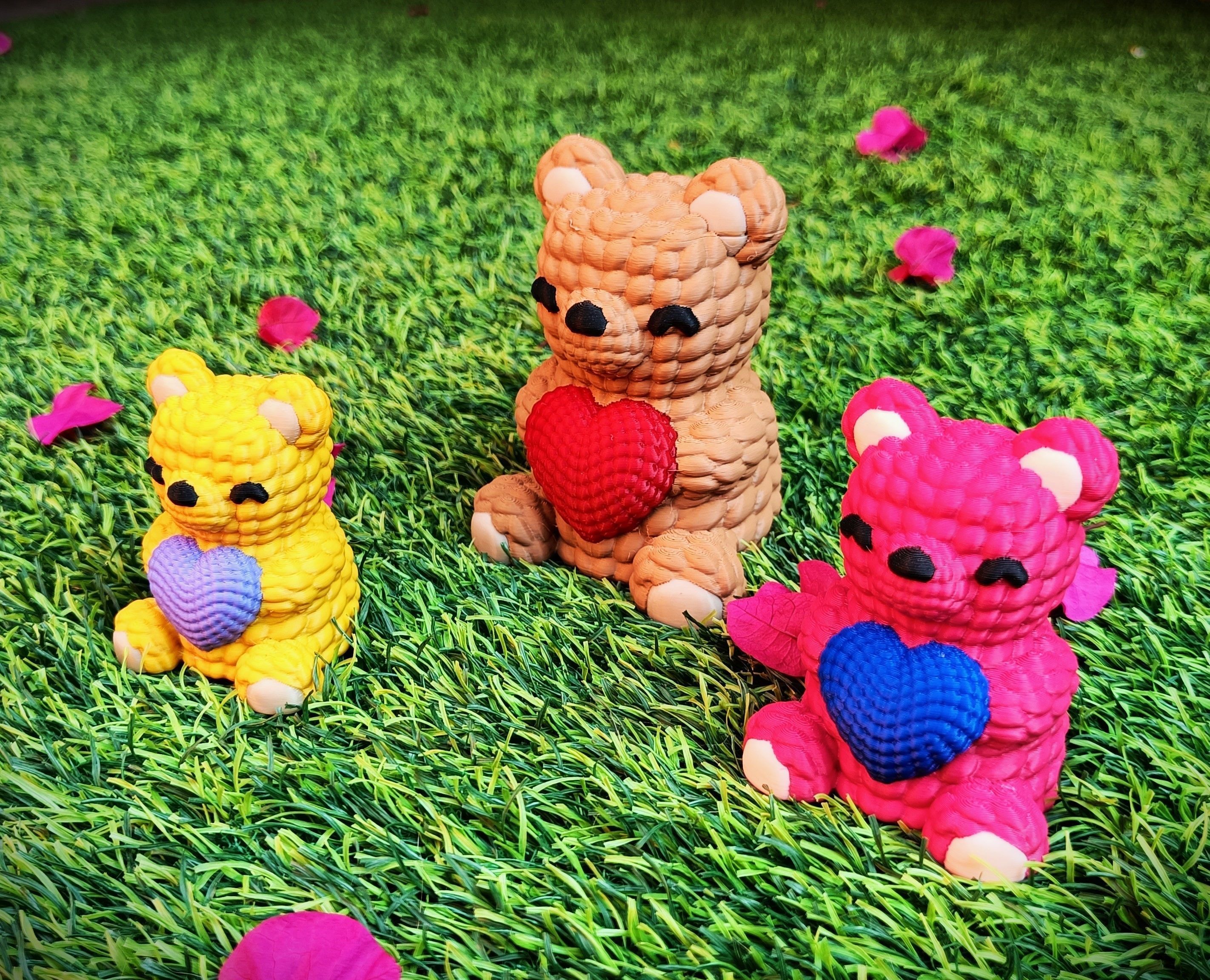 Collection Valentines Day - multicolor knitted container 3D print model_10