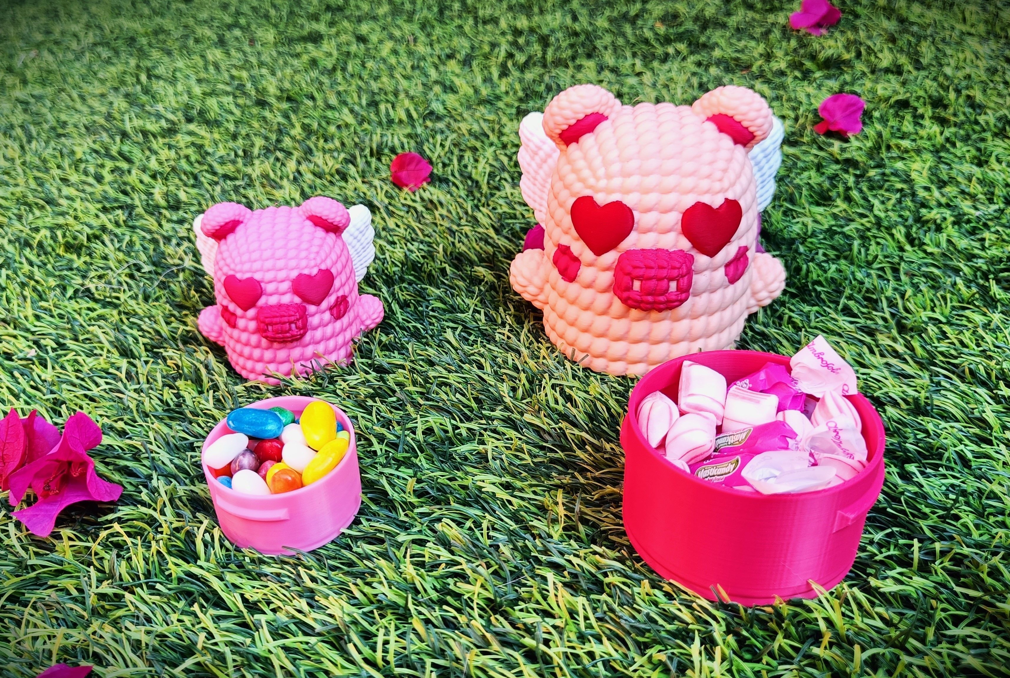 Collection Valentines Day - multicolor knitted container 3D print model_21