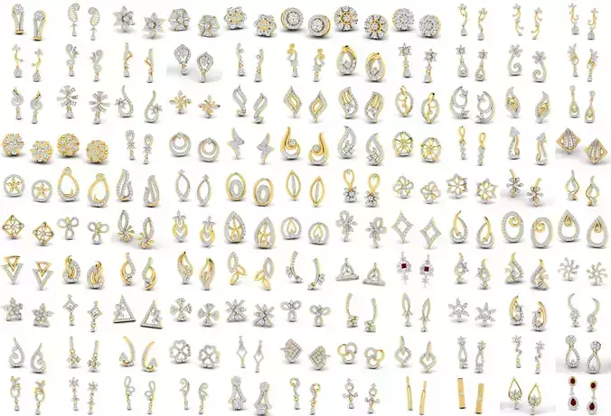 2100 Pcs 3dm File Earring Collection Pack