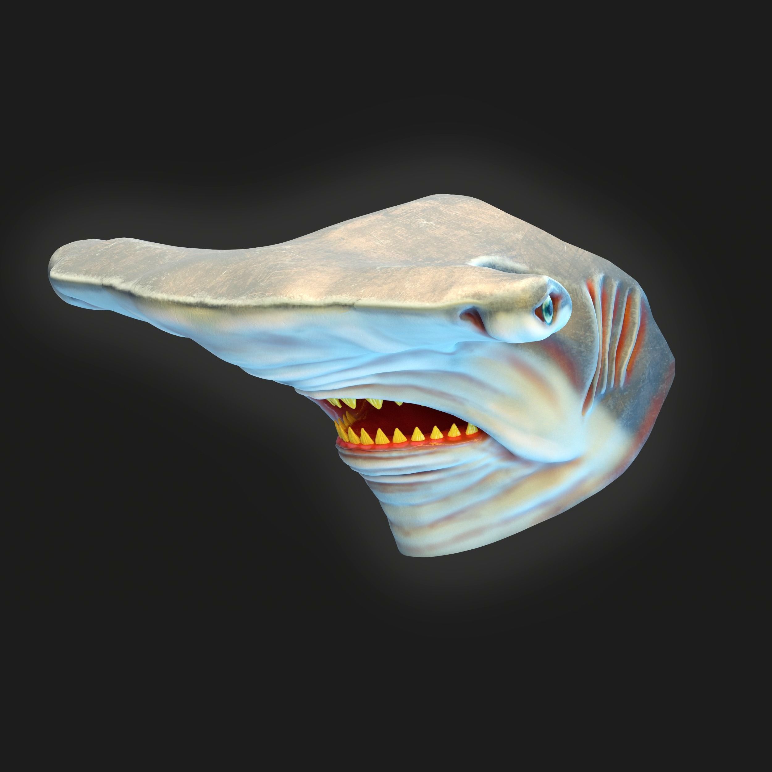 hammerhead shark mask 3D print model_1