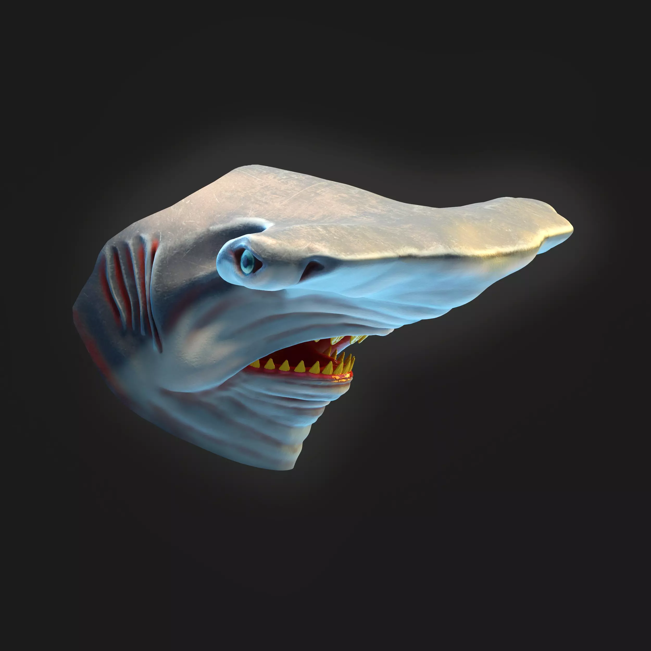 hammerhead shark mask 3D print model_0